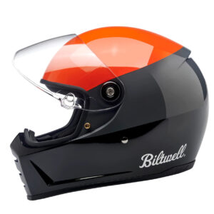 Biltwell Lane Splitter Helmet - Podium Gloss Orange Grey Black