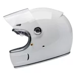 Biltwell Gringo SV - Gloss Storm Grey - Gloss White , Blanco Brillante, Casco Vintage