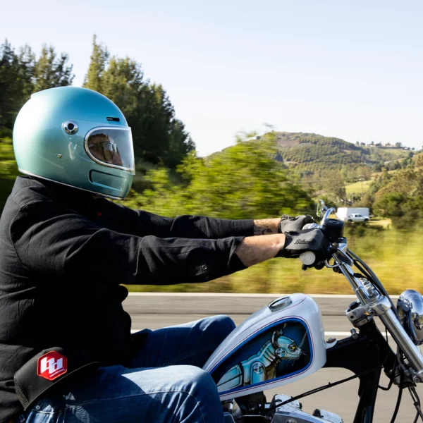 Biltwell Gringo SV - Metallic Sea Foam, Verde agua Metalico, Casco Vintage