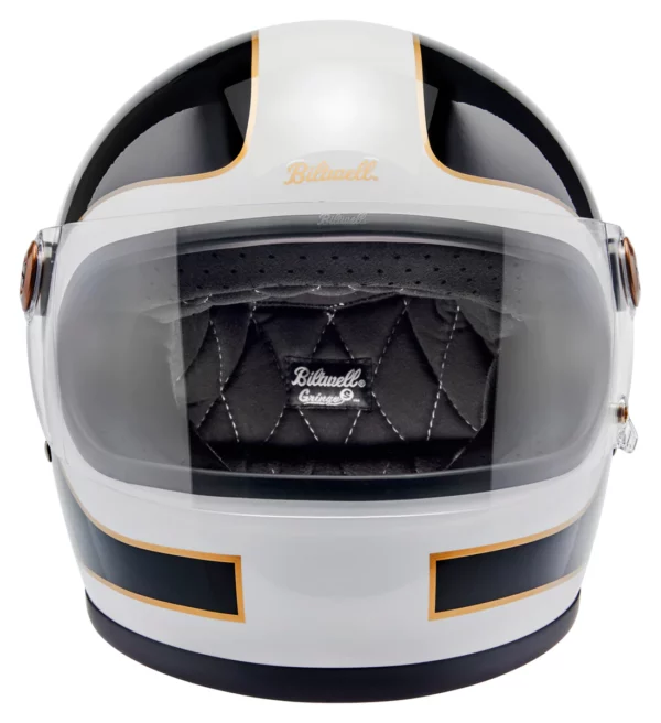 Biltwell-Gringo S 2206 - Gloss White Gloss Black Tracker-casco-vintage-Biltwell