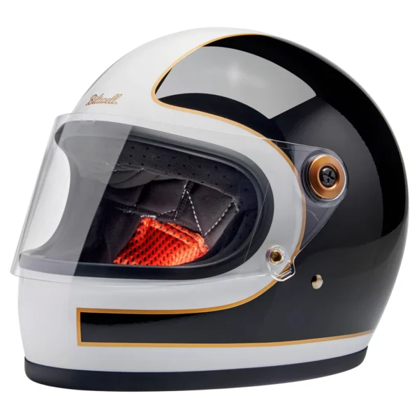 Biltwell-Gringo S 2206 - Gloss White Gloss Black Tracker-casco-vintage-Biltwell