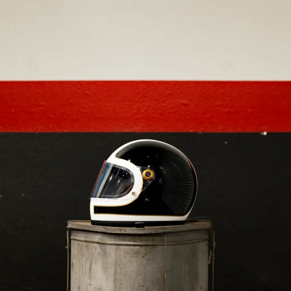 Biltwell-Gringo S 2206 - Gloss White Gloss Black Tracker-casco-vintage-Biltwell