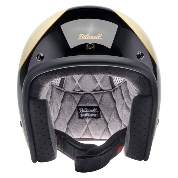 Casco Vintage Biltwell Bonanza - Scallop Gloss Vintage White / Gloss Black