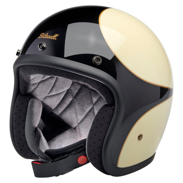Casco Vintage Biltwell Bonanza - Scallop Gloss Vintage White / Gloss Black