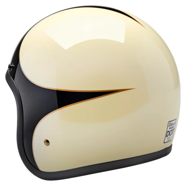 Casco Vintage Biltwell Bonanza - Scallop Gloss Vintage White / Gloss Black