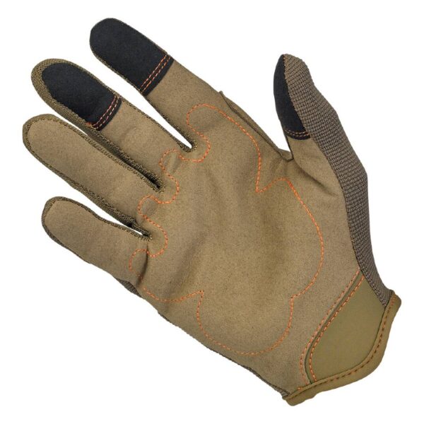 Imagen de Guante Moto Gloves de Biltwell en color marron con naranja.