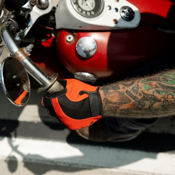 Guante Vintage MOTO GLOVES de Biltwell en color Orange y Negro.
