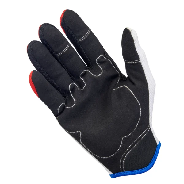 Guante Vintage MOTO GLOVES de Biltwell en color Rojo Blanco y Azul.