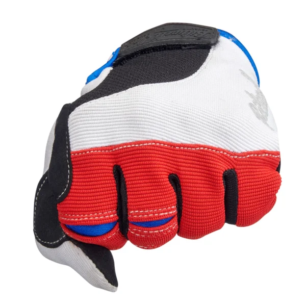 Guante Vintage MOTO GLOVES de Biltwell en color Rojo Blanco y Azul.