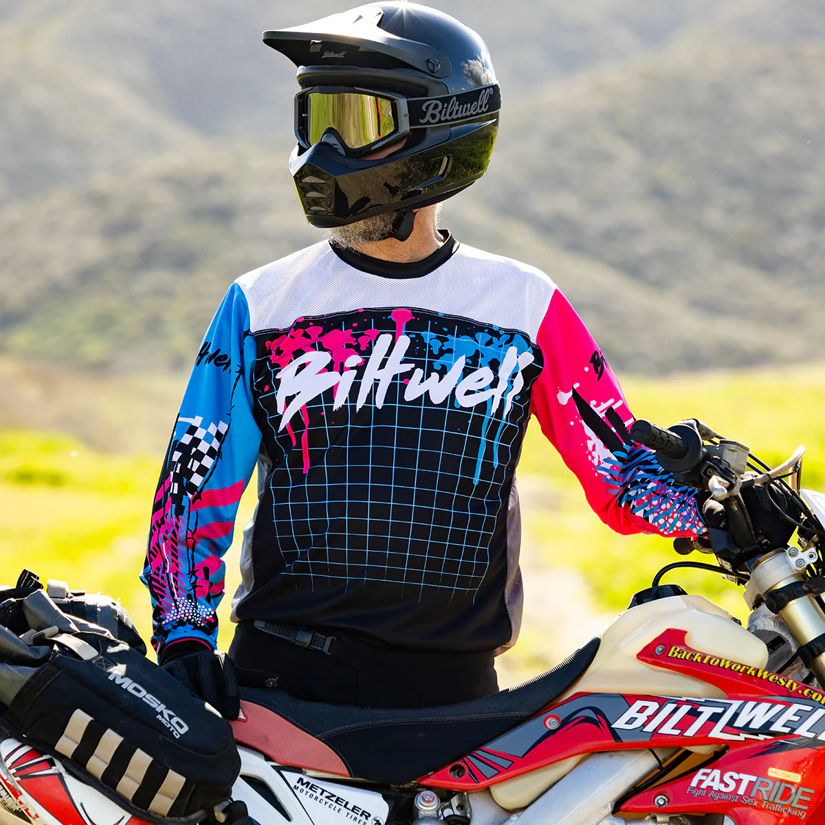 Lentes de Moto Biltwell "Ridgeline Goggles - Script Grey"