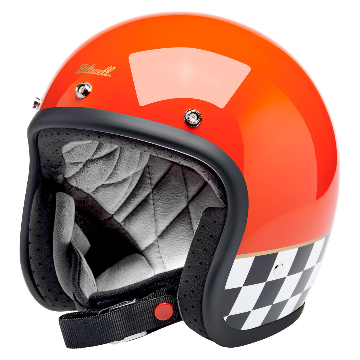 COMPETITION ORANGE - Biltwell BONANZA, es un Casco Vintage 3/4