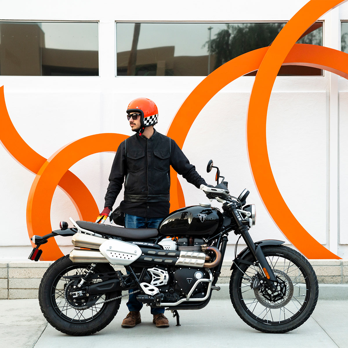 COMPETITION ORANGE - Biltwell BONANZA, es un Casco Vintage 3/4