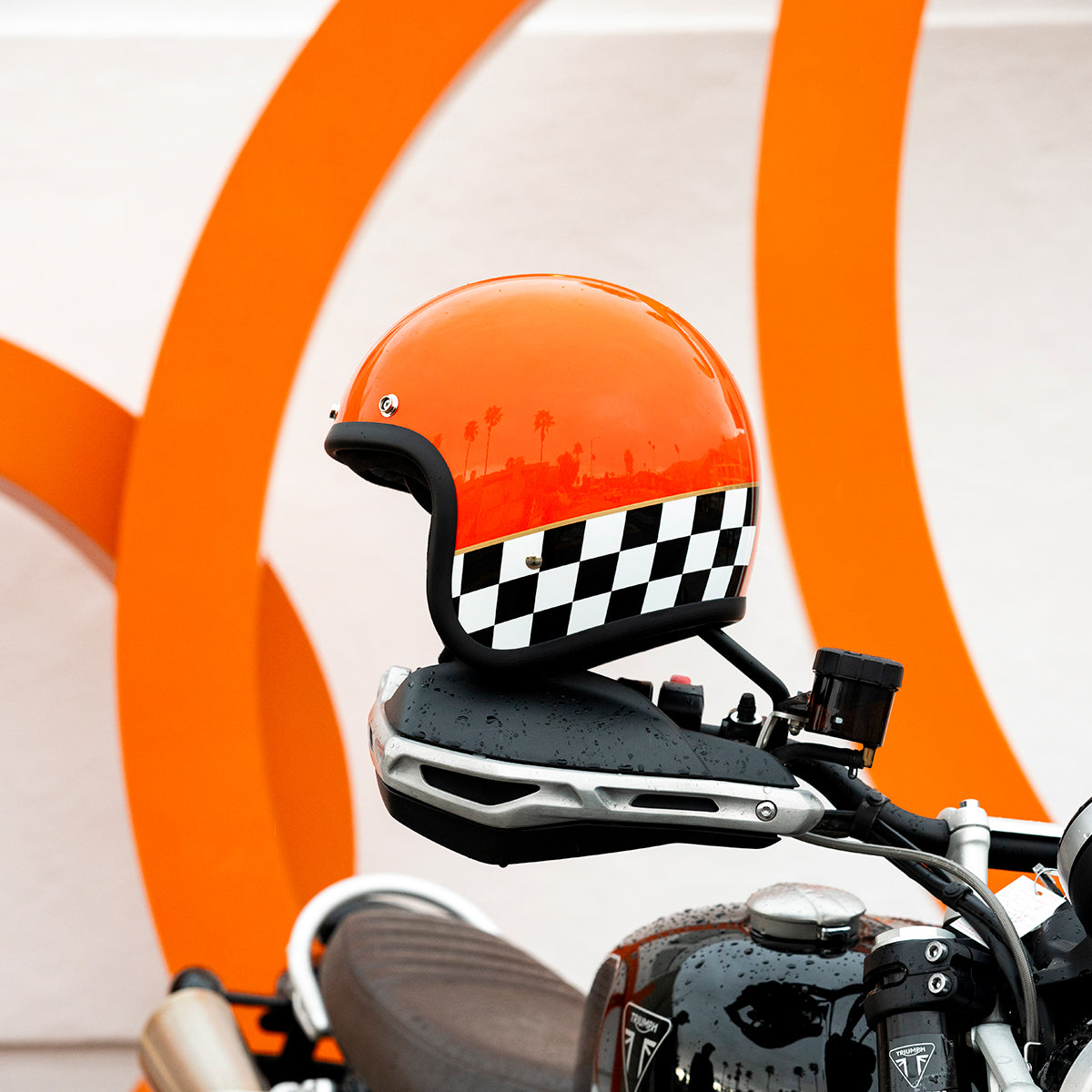 COMPETITION ORANGE - Biltwell BONANZA, es un Casco Vintage 3/4