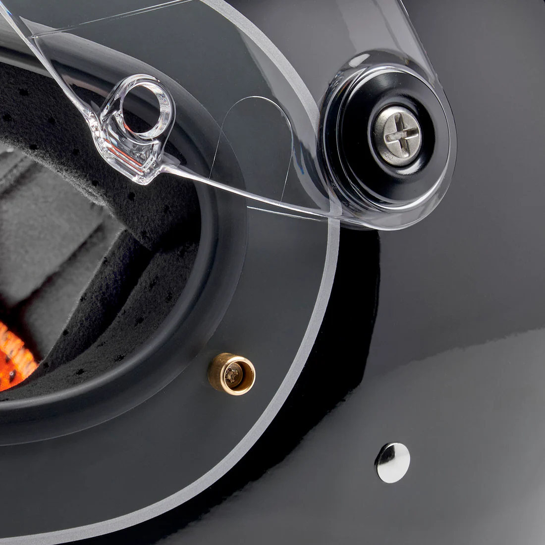 GLOSS STORM GREY - BLACK TRACKER - Biltwell GRINGO S, es un casco estilo vintage integral con visor incorporado y certificacion europea ECE 22.06