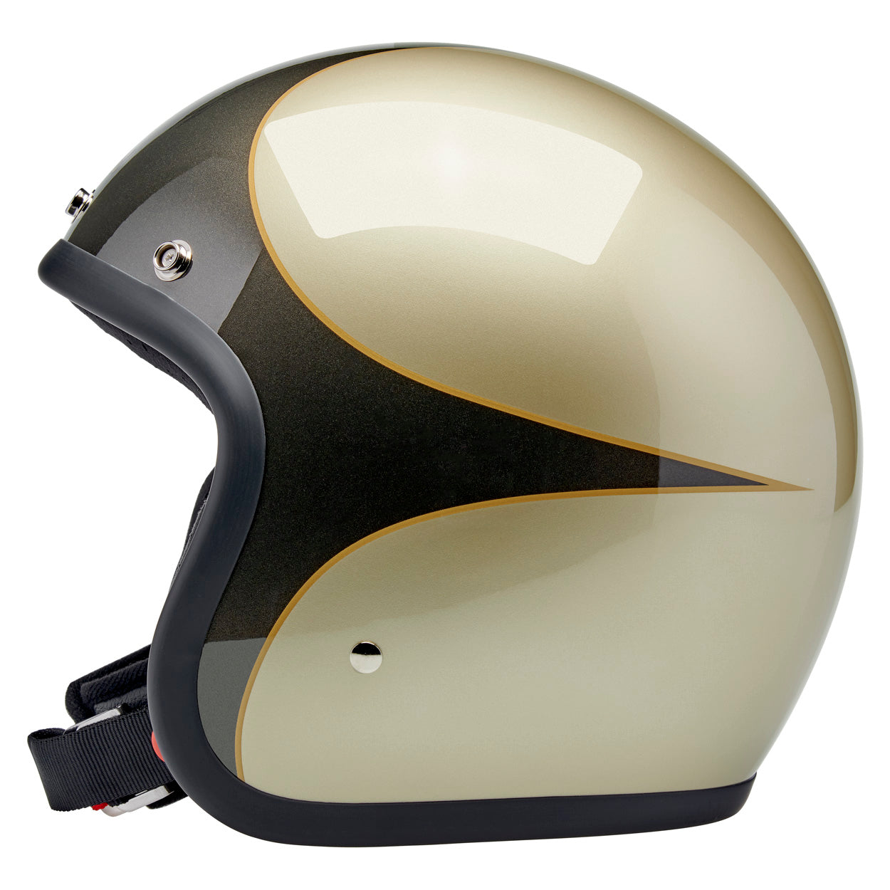 METALLIC CHARCOAL - CHAMPAGNE SCALLOP - Biltwell BONANZA Casco Vintage