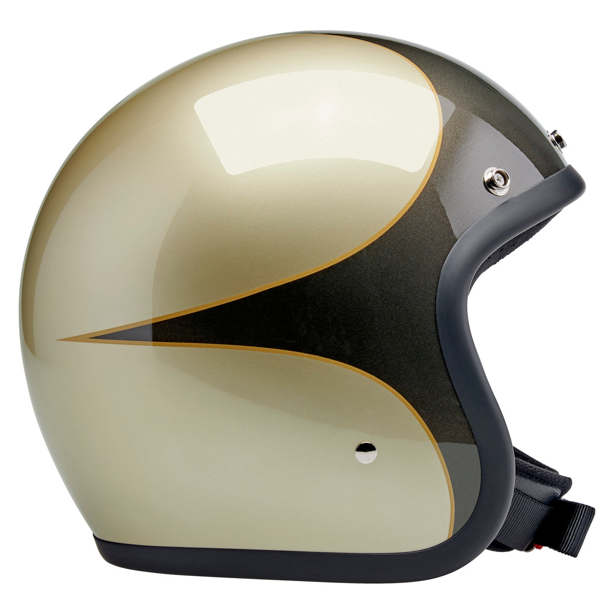 METALLIC CHARCOAL - CHAMPAGNE SCALLOP - Biltwell BONANZA Casco Vintage