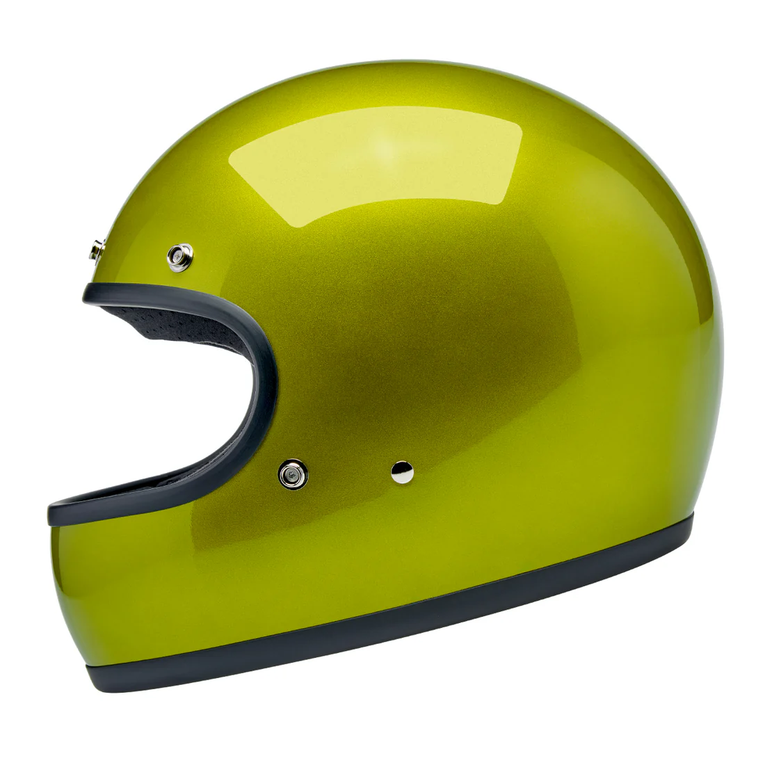 METALLIC LIME - Biltwell GRINGO, es un casco estilo vintage integral con certificacion europea ECE 22.06