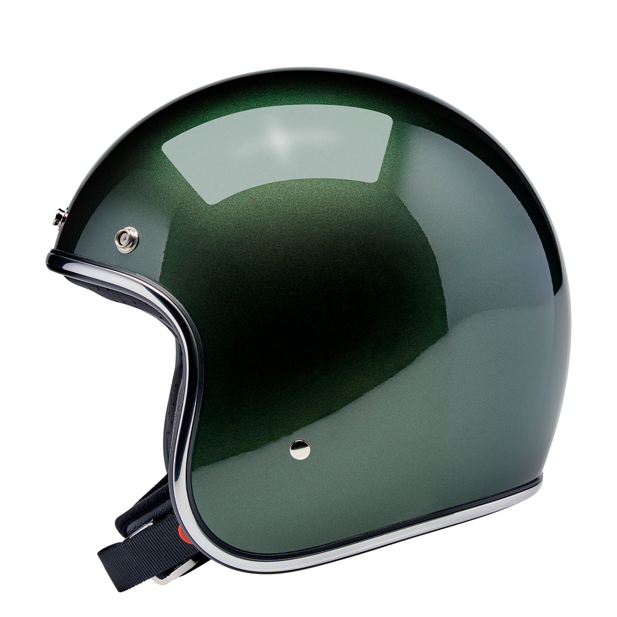 METALLIC SIERRA GREEN - Biltwell Bonanza, es un casco estilo vintage 3/4