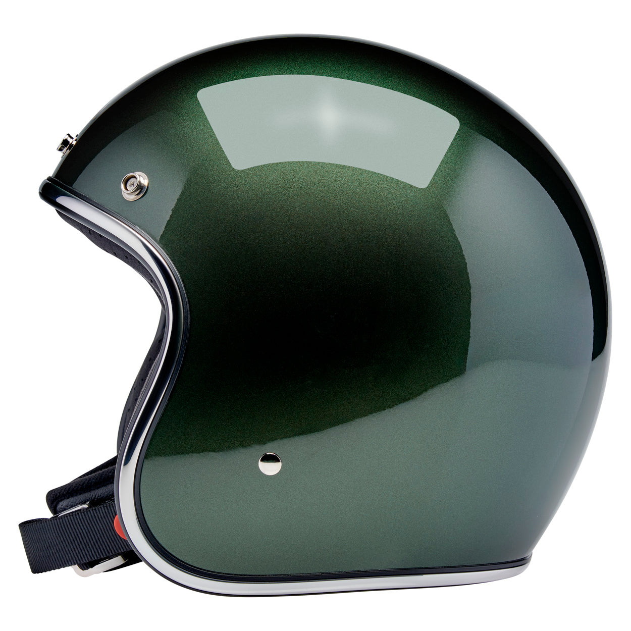 METALLIC SIERRA GREEN - Biltwell Bonanza, es un casco estilo vintage 3/4