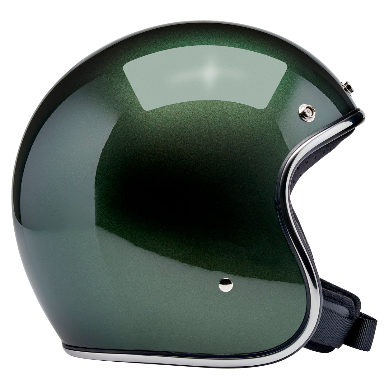 METALLIC SIERRA GREEN - Biltwell Bonanza, es un casco estilo vintage 3/4