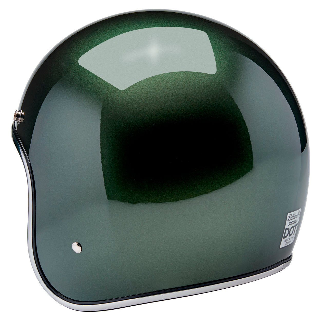 METALLIC SIERRA GREEN - Biltwell Bonanza, es un casco estilo vintage 3/4