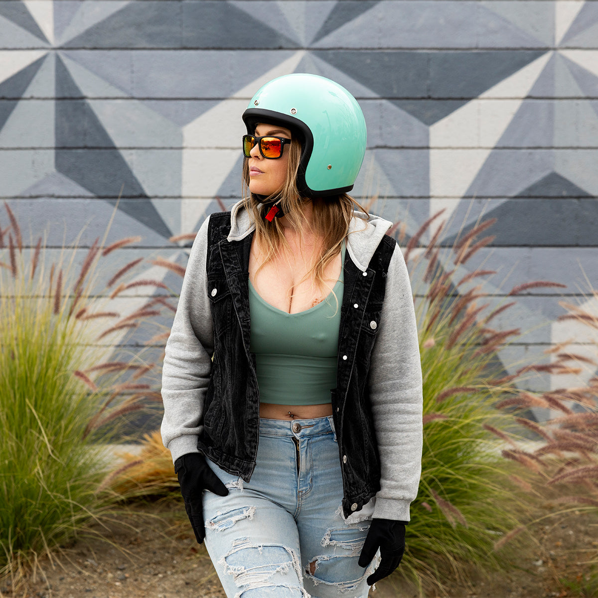 MINT JULEP - Biltwell Bonanaza, es un casco estilo vintage 3/4
