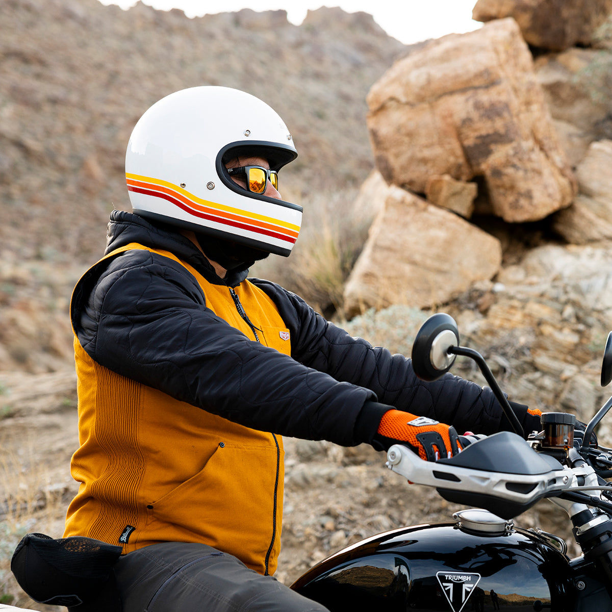 SUNSET SPECTRUM - Biltwell GRINGO, es un casco estilo vintage integral, con certificacion ece 2206