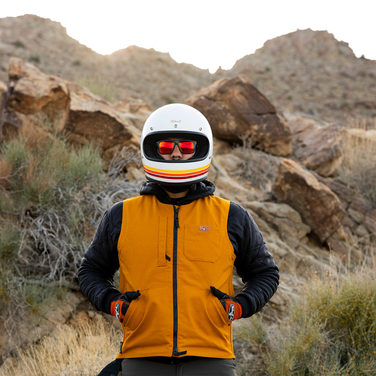 SUNSET SPECTRUM - Biltwell GRINGO, es un casco estilo vintage integral, con certificacion ece 2206