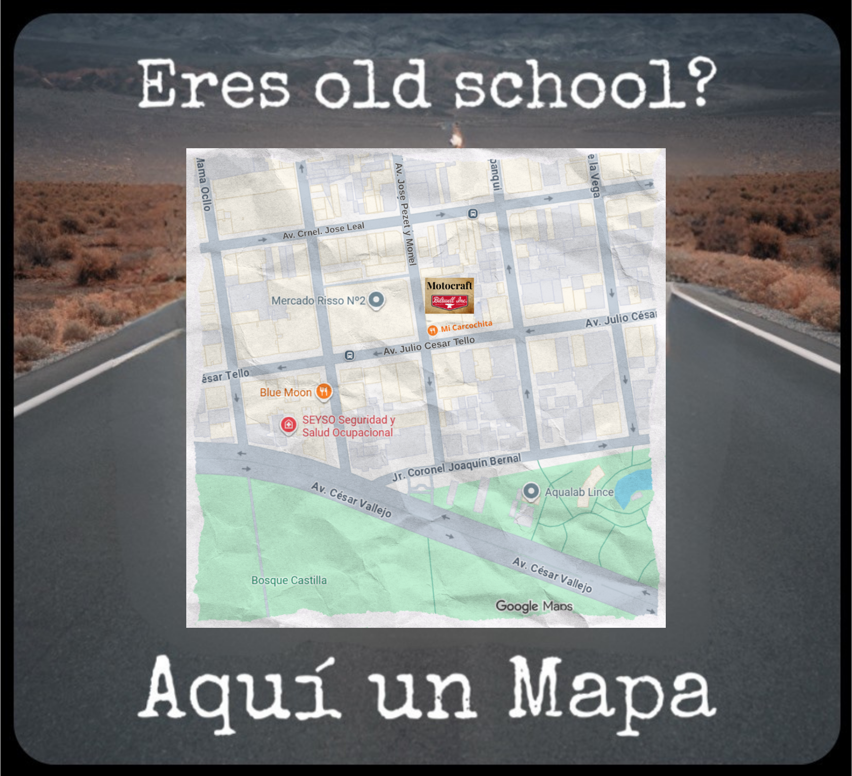 Mapa portada como llegar a Motocraft