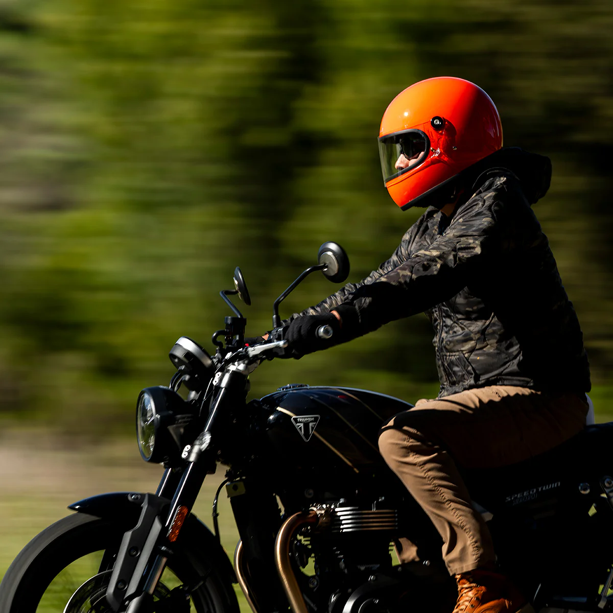 Casco Vintage, Gringo S Gloss Hazard Orange de Biltwell