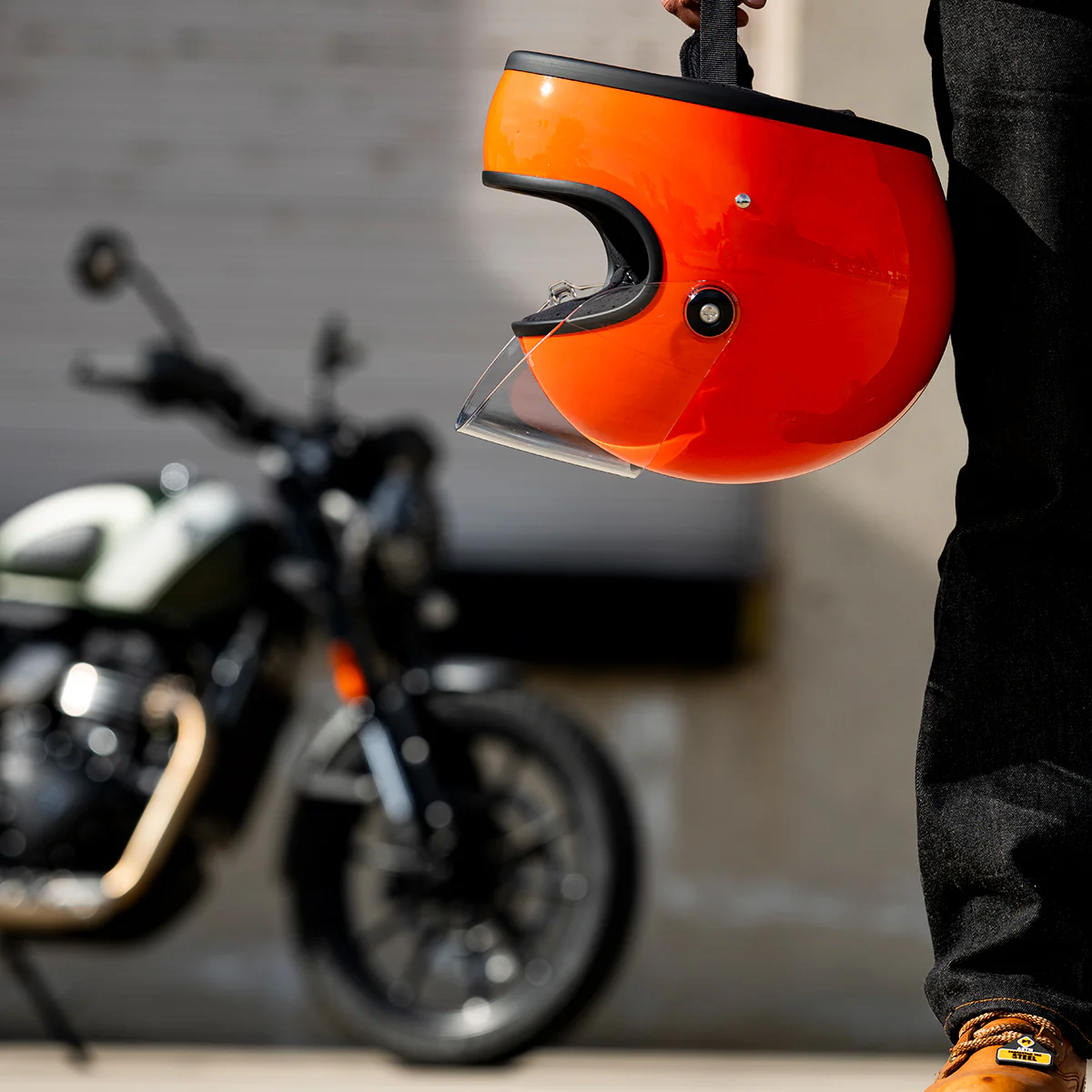 Casco Vintage, Gringo S Gloss Hazard Orange de Biltwell