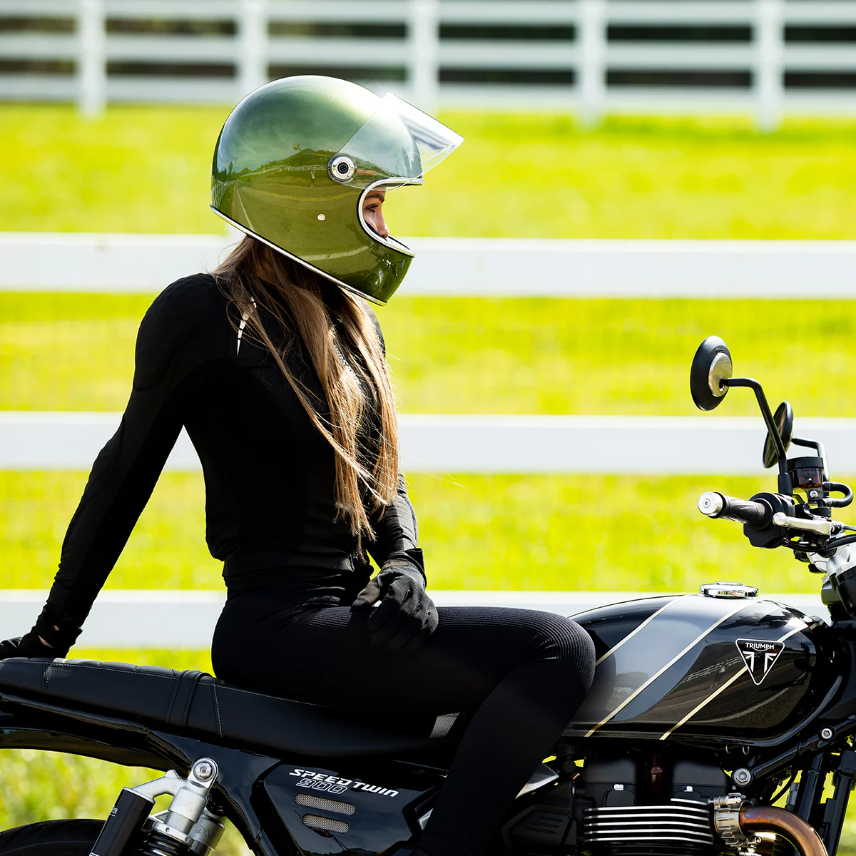 Casco Vintage, Gringo S Metallic Dart Green de Biltwell