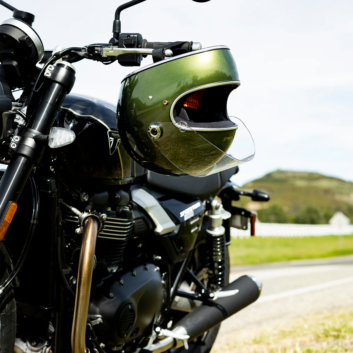 Casco Vintage, Gringo S Metallic Dart Green de Biltwell